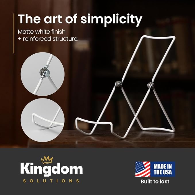 KINGDOM SOLUTIONS MADE IN USA 2-Pack Adjustable White Metal Easels - Image 6