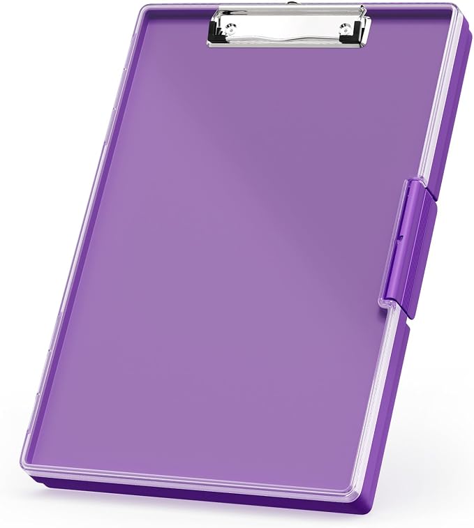Rimilak Plastic Clipboard with Storage, Side Opening with 2 Compartment by Rimilak