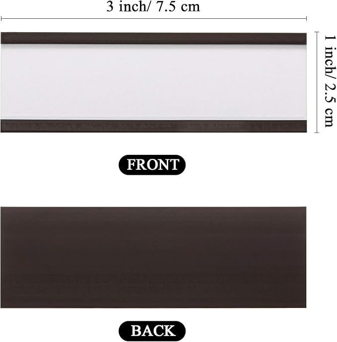Outus 30 Pcs 3 x 1 Inch Magnetic Label Holders Locker Name Tags - Image 2