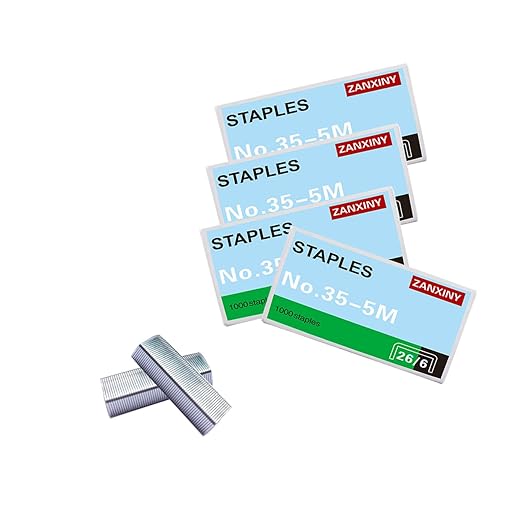 Standard Staples, Desktop Staples 1/4", Galvanised Staple 26/6 Type, 1/4" Jam by Unknown