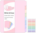 SKYDUE 8 Tab Binder Dividers for Letter Size, Durable Plastic Dividers for 3 by SKYDUE