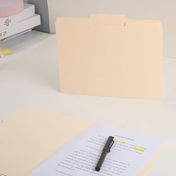 Manila File Folder, 1/3-Cut Tab, Letter Size, Manila Folders - Image 7
