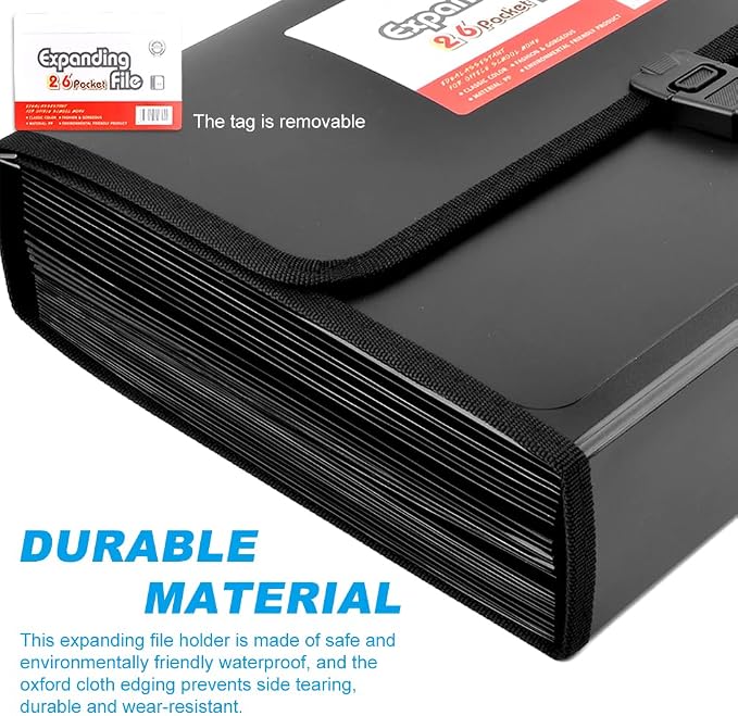 26 Pockets Accordion File Organizer - Image 7