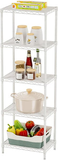 SINGAYE 5 Shelves Storage Shelf Wire Closet Bathroom Organizers Metal Pantry by SINGAYE