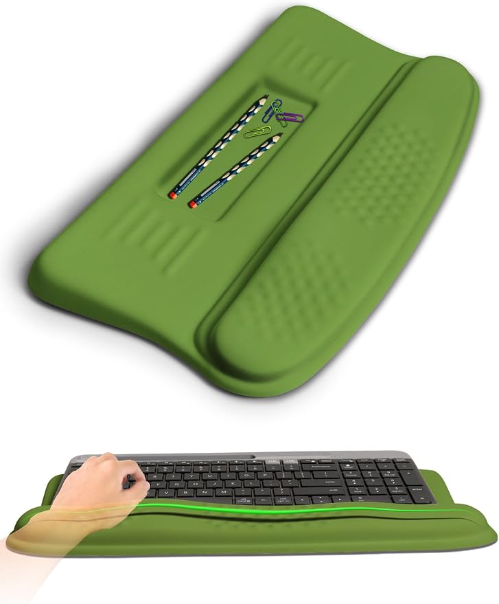 Ergonomic Wave Wrist Rest with Keyboard Stand, Cushioned Palm Rest, Comfortable by KUOSGM