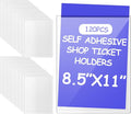 Outus 120 Pcs Self Adhesive Shop Ticket Holders Clear Plastic Sleeves Adhesive by Outus