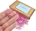 HAHIYO Paper Clips 1.1" Length Pink Paperclips Bright Colors Vinyl Coated by HAHIYO