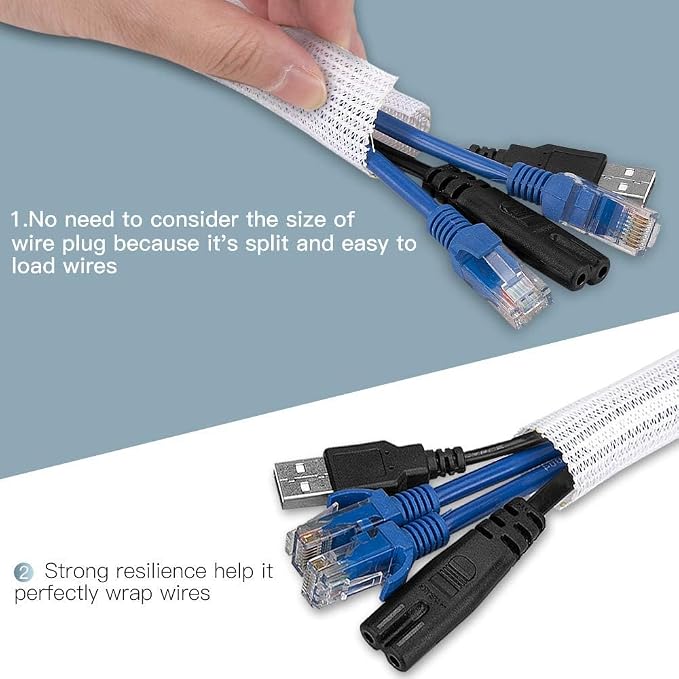 AGPTEK Cable Sleeve, 6.6ft - Image 6