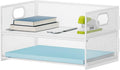 Marbrasse 2 Tier Paper Organizer Letter Tray, Mesh File Organizer by Marbrasse
