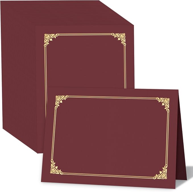 HAUTOCO 90 Packs Certificate Holders, Burgundy Diploma Holders, Document Award by HAUTOCO