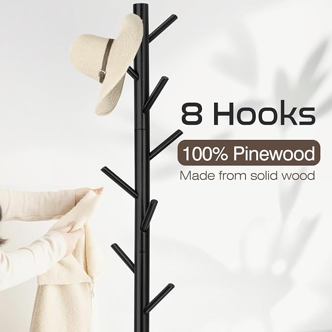 WANGMUXIA 2 PCS Coat Rack, Freestanding Coat Rack - Image 4