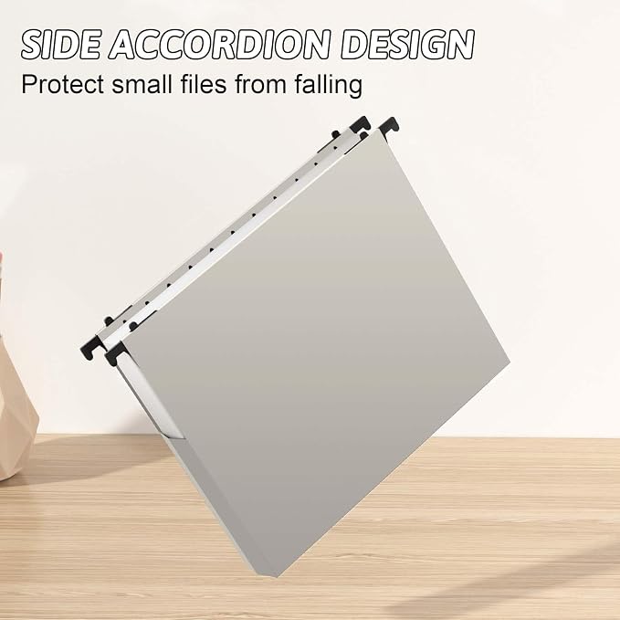Plastic Extra Capacity Hanging File Folder Letter Size, 12 Pack Reinforced - Image 5