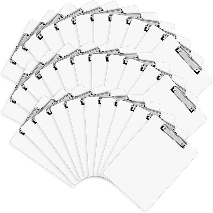 Dry Erase Clipboards, HERKKA 32 Pack Hardboard Office Whiteboard Clipboards Low by HERKKA