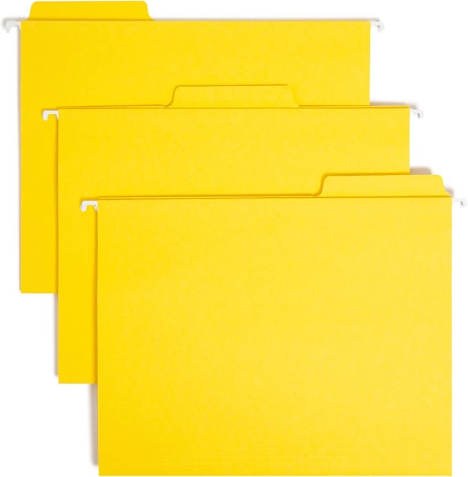 Smead FasTab Hanging File Folder, 1/3-Cut Built-in Tab, Letter Size by SMEAD