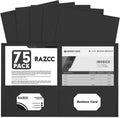 Two Pocket Folders, RAZCC 75 Pack 2 Pocket Folders Fit Letter Size Paper by RAZCC