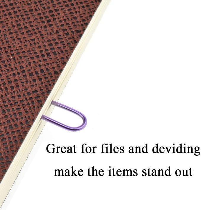 HAHIYO Paper Clips 1.3" Length Purple Paperclips Vinyl Coated Prevent - Image 6