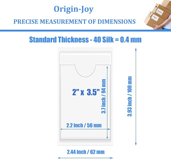 Origin-Joy 50 PCS Self-Adhesive Index Label Pockets - Image 2