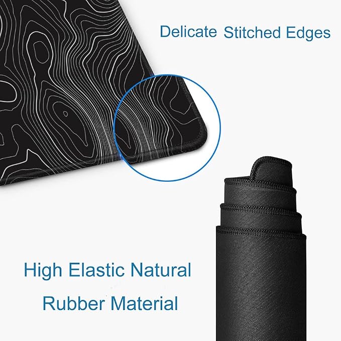 Gaming Mouse Pad, Large Topographic Mouse Pads - Image 3