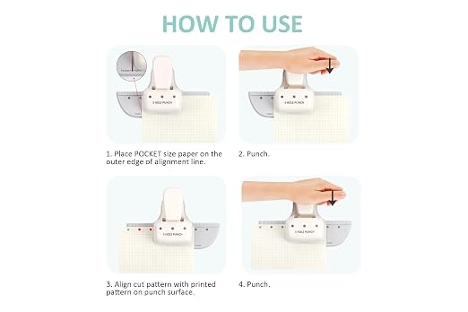 Bira Craft 3 Hole Punch, 4 Sheet Capacity, Mini/Pocket, Performance Guaranteed - Image 6