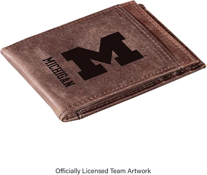 Team Sports America NCAA University Of Michigan Front Pocket Slim Wallet - Image 2