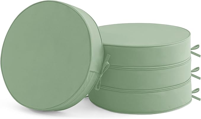 Summsun Outdoor Bistro Chair Cushions Set of 4, Sage Green by SUMMSUN