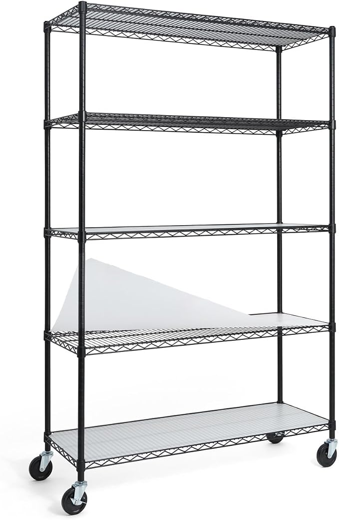 CAPHAUS NSF Commercial Grade Heavy Duty Wire Shelving w/Wheels, Leveling Feet & by CAPHAUS