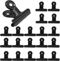 Bonsicoky 20 Pack Black Bulldog Clips, 2 inch / 51mm Mini Metal Hinge Clips by Bonsicoky