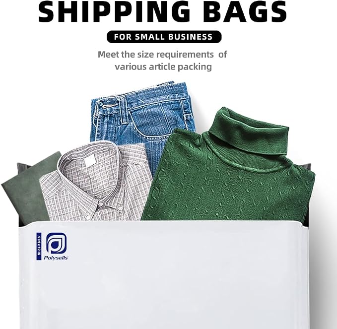 POLYSELLS 100 pack 9x12 Inch Poly Mailers Shipping Envelopes, Strong Adhesive - Image 6