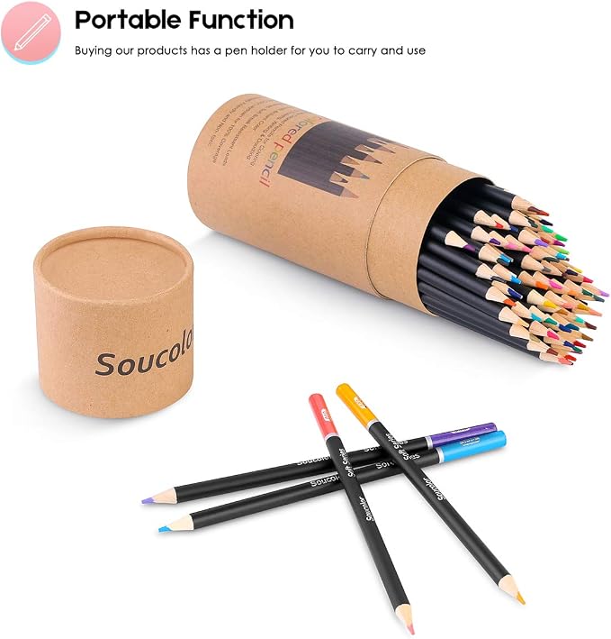 Soucolor 72 Colored Pencils Set - Image 6