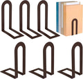 Chunful 6 Pcs Bronze Book Ends for Shelves Modern Metal Decorative Small by Chunful