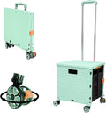 FELICON SELORSS Foldable Utility Cart Folding Portable Rolling Crate-Green | by FELICON