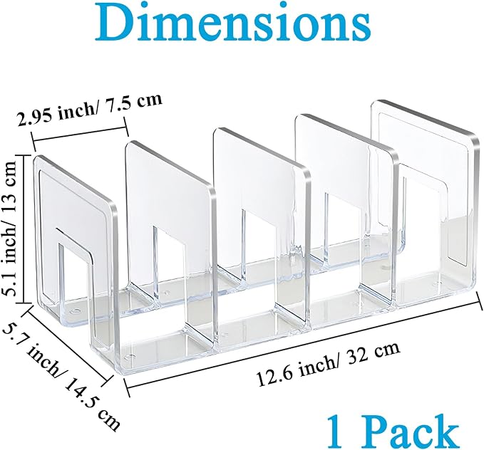 SAYEEC Acrylic File Sorter, Sturdy Desktop Files Organizer Files Folder Holder - Image 2