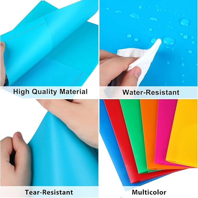 Plastic Folders with Pockets, 18 Color Heavy Duty Two Pocket Folder Business - Image 5