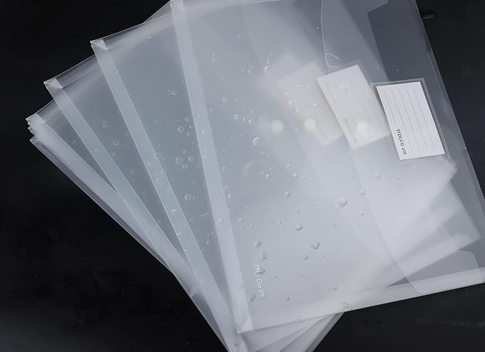 11 Pack Clear Plastic Envelopes File Folders, US Letter A4 Size Folder - Image 2