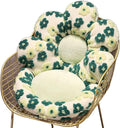 Flower Chair Cushion with Backrest Comfortable Office Chair Pad Student by Gujuja