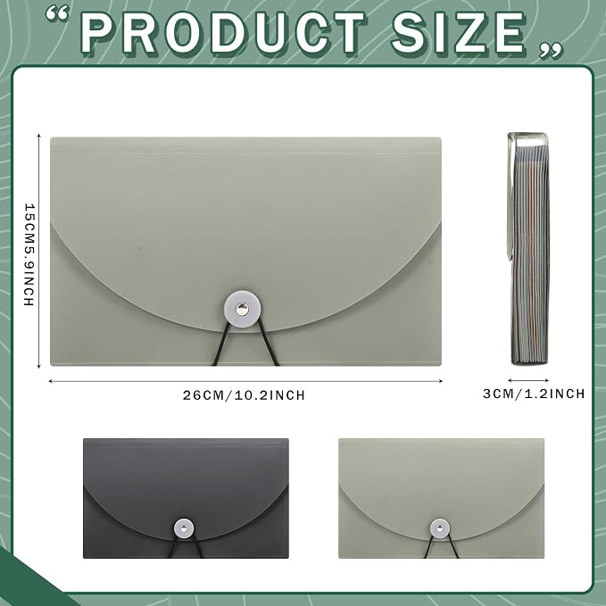 Harloon 2 Pack 13 Pockets Expanding File Folder and Cover Folder - Image 2