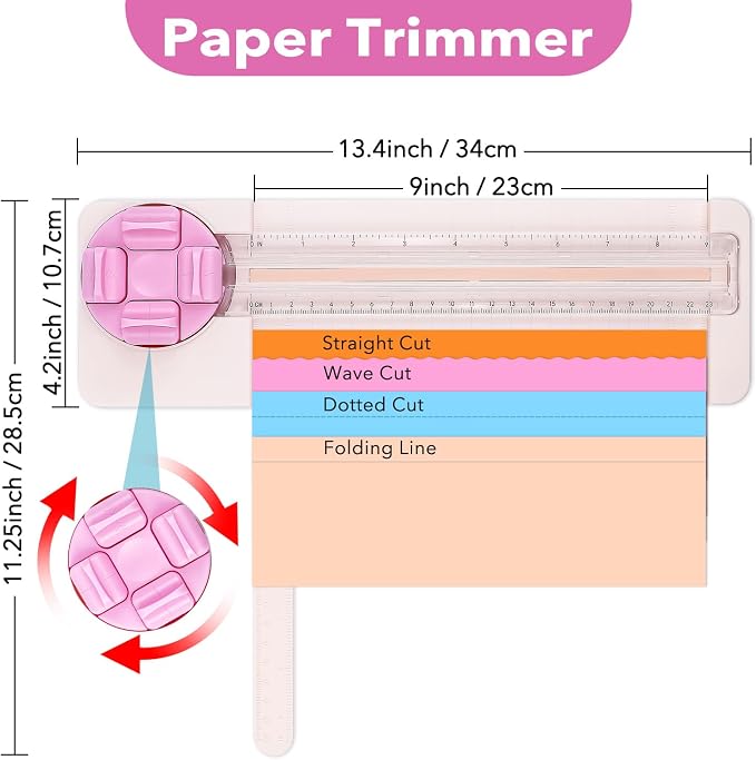 4-in-1 Paper Trimmer, 4Style Multi-Function Scrapbooking Tool - Image 4