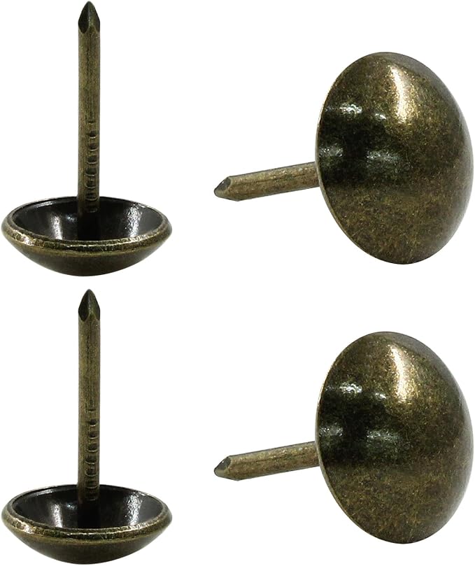 Waziaqoc 100 PCS Vintage Style Upholstery Tacks, Antique Bronze Upholstery Nails - Image 4