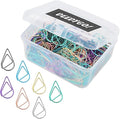 DEEDYGO 250 PCS Multicolor Drop-Shaped Paper Clips, 1 Inch | Teardrop Paperclips by DEEDYGO