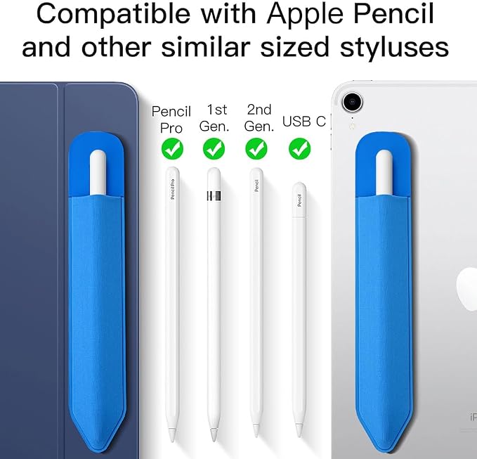 MoKo Pencil Holder Sticker Fit Apple Pencil Pro// 1st/ 2nd Generation, Elastic - Image 2