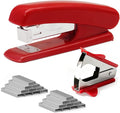 Red Office Stapler, 25 Sheet Capacity by Unknown