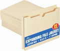 1InTheOffice File Jacket Folders, Letter Size, Reinforced Straight-Cut Tab by 1InTheOffice