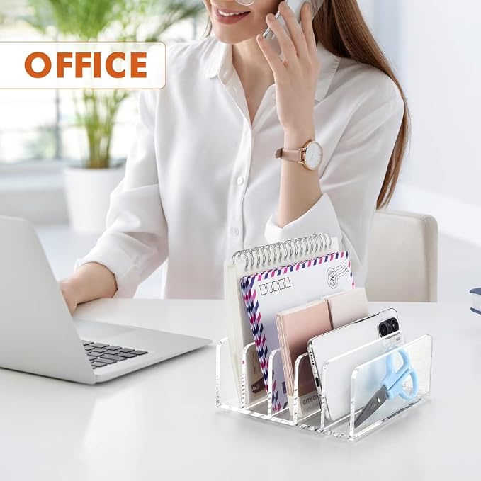 BEYGORM Acrylic Mail Holder, Vertical Letter Sorter - Image 3
