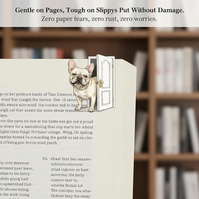 French Bulldog Magnetic Bookmarks Set of 8 – Cute Frenchie Page Clips - Image 3
