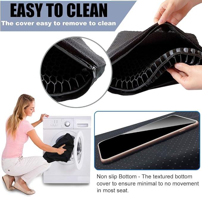 20" Gel Seat Cushion for Long Sitting – Office Chair Cushion – Wheelchair - Image 7