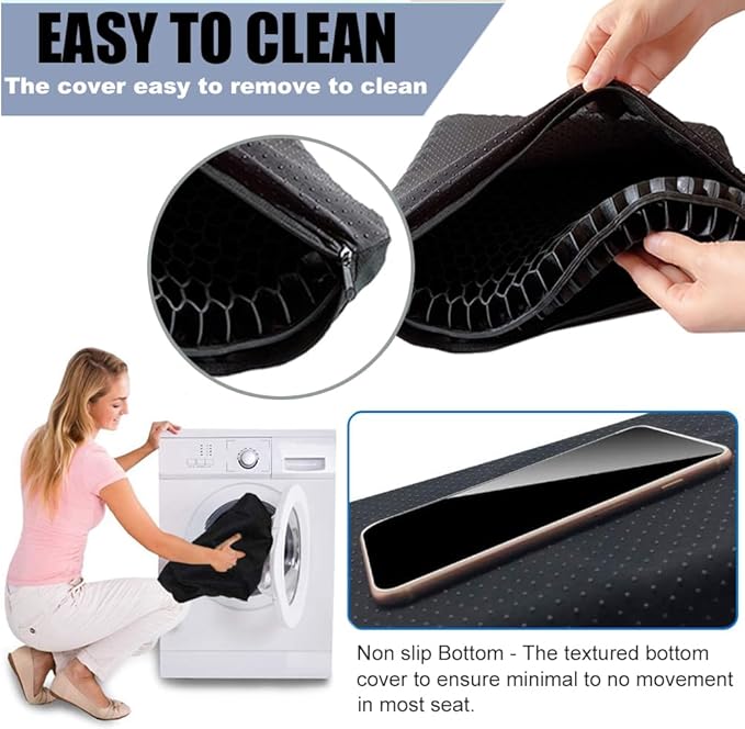 Gel Seat Cushion for Long Sitting Pressure Relief - Image 7