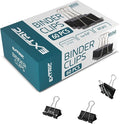 Binder Clips - 60 Pack Mini Black Paper Clamps, 0.6 Inch, Holds 30 Pages by EXTRIC
