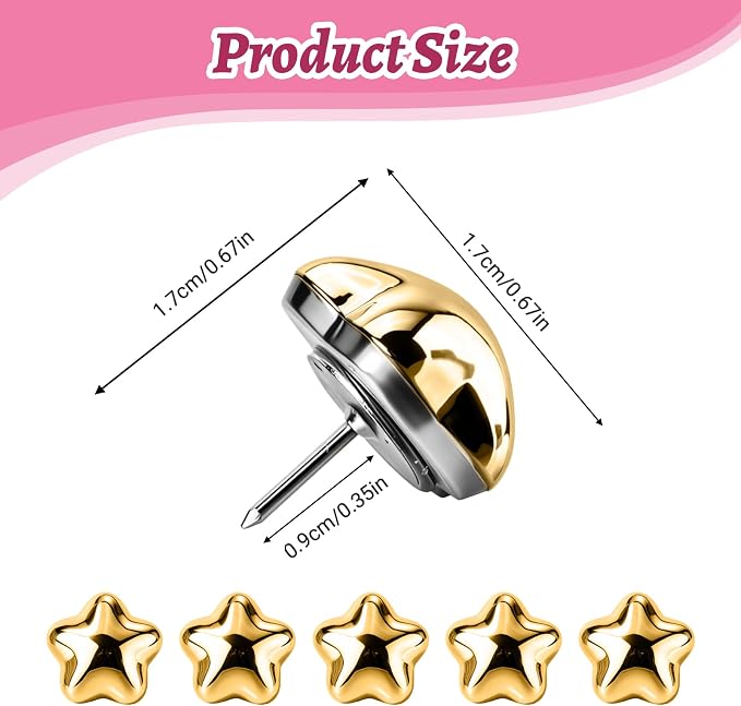 25 Pcs Decorative Thumb Tacks, Cute Decorative Push Pins - Image 2