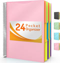 Forvencer 24 Pocket Project Organizer, 1/3-cut Tab Binder Organizer by Forvencer