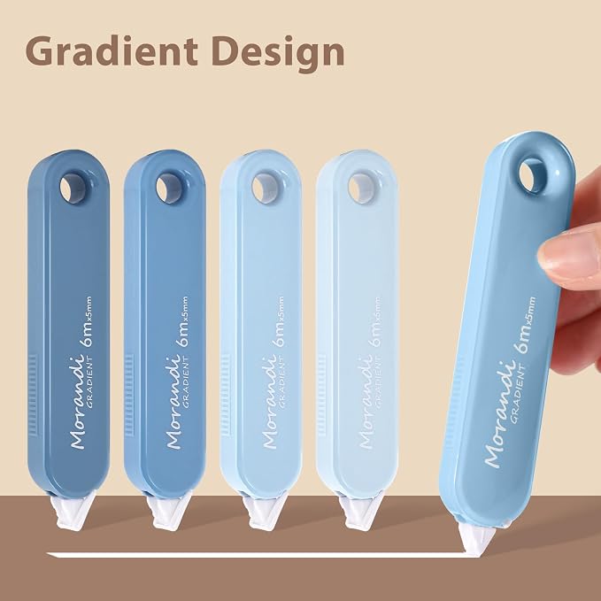 5-Piece Correction Tapes, Aesthetic Cute White Pull Out Tape, Quick Dry - Image 3